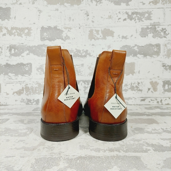 New Cole Haan Men's Hawthorne Brown Leather  Chelsea Boots T248 - Picture 4 of 10